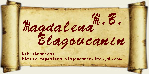 Magdalena Blagovčanin vizit kartica